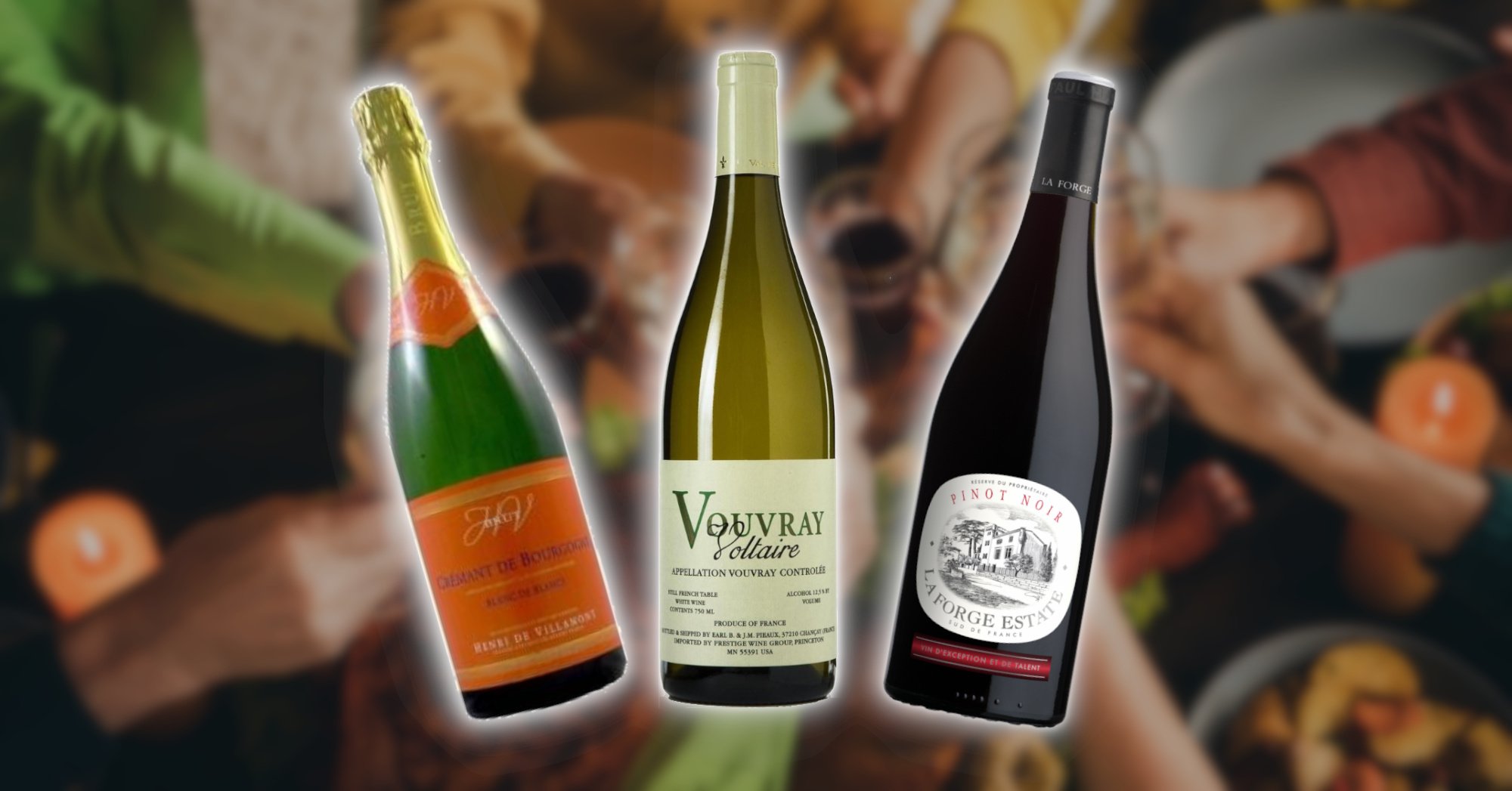 Three Affordable Wines for Thanksgiving - Cremant, Vouvray Voltaire, La Forge Pinot Noir